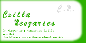 csilla meszarics business card